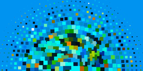 Light Blue, Green vector layout with lines, rectangles.