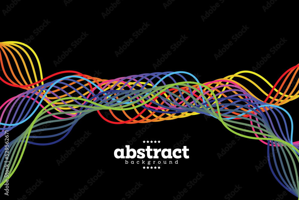 Wall mural ribbon line striped curve and twisted genetic bio-technology theme background can be use for adverti