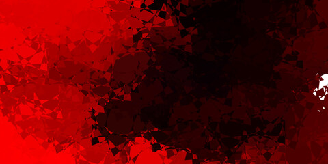Dark Red vector background with polygonal forms.