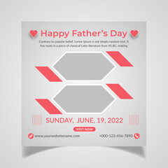 happy fathers day social media post template 