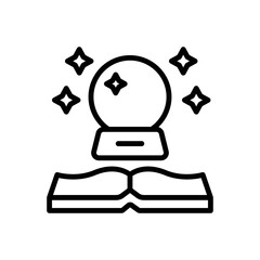 Black line icon for mystery