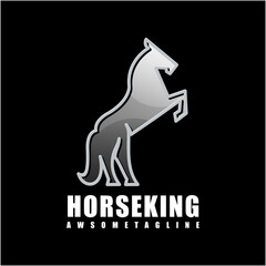 horse king logo design