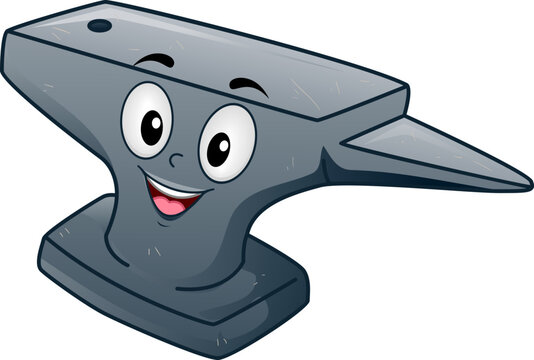 recommend clip art: Mascot Horn Anvil Blacksmith Illustration