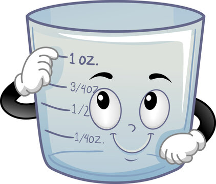 Mascot One Ounce Units Of Capacity Illustration