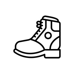 Black line icon for boot