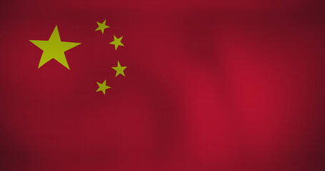 Image of waving flag of china