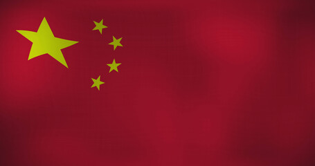 Image of waving flag of china