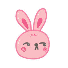 Obraz na płótnie Canvas Pink face bunny rabbit 