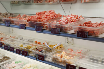 Variety of food in buffet restaurant
