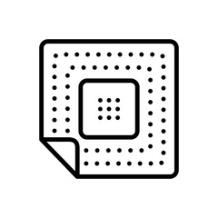 Black line icon for patches