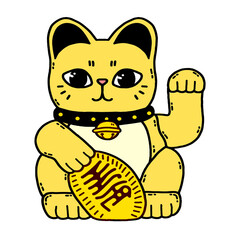 cat with a gold coin transparent