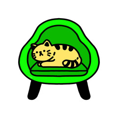 illustration of a cat neep transparent