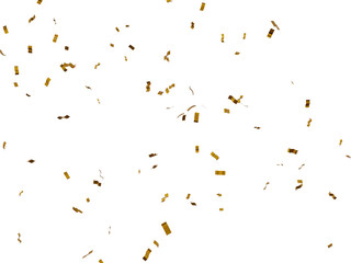 Obraz premium 3D rendered of golden confetti for party and celebration