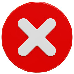 Fototapeta premium 3D rendering cross false wrong choice