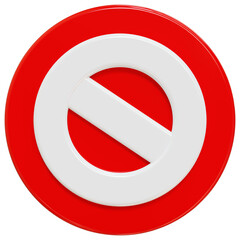 3d forbidden prohibited icon