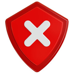 Obraz premium 3D broken shield protection false wrong unsafe