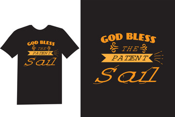 God Bless Typography T Shirt Design