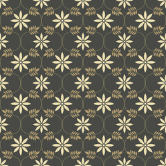 Geometric patterns, flowers, leaves, suitable for fabric printing, wallpaper, tile, vector files.