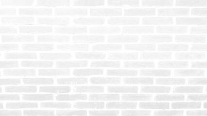 Fototapeta premium Loft styled white brick wall. Old white brick wall panorama backgrounds, room, interior, backdrop.