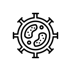 Black line icon for organisms