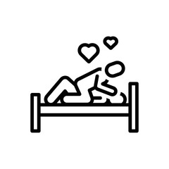 Black line icon for sex gender