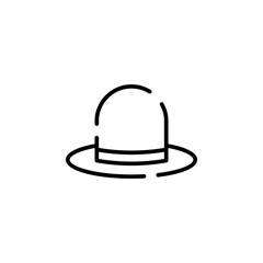 Hat, Accessory, Fashion Dotted Line Icon Vector Illustration Logo Template. Suitable For Many Purposes.