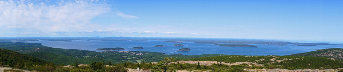 Frenchman Bay and Bar Harbor from Cadillac Mountain
