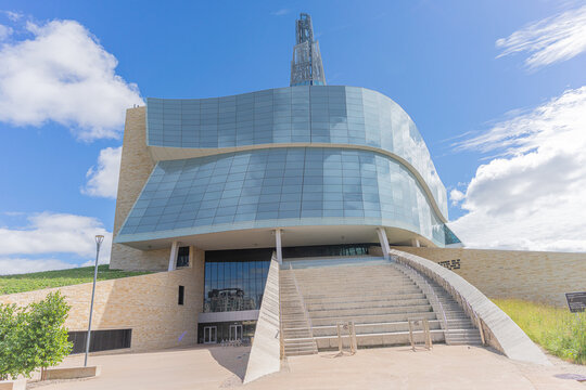 August 6 2022 - Winnipeg Manitoba Canada - The Museum Of Human Rights Complex