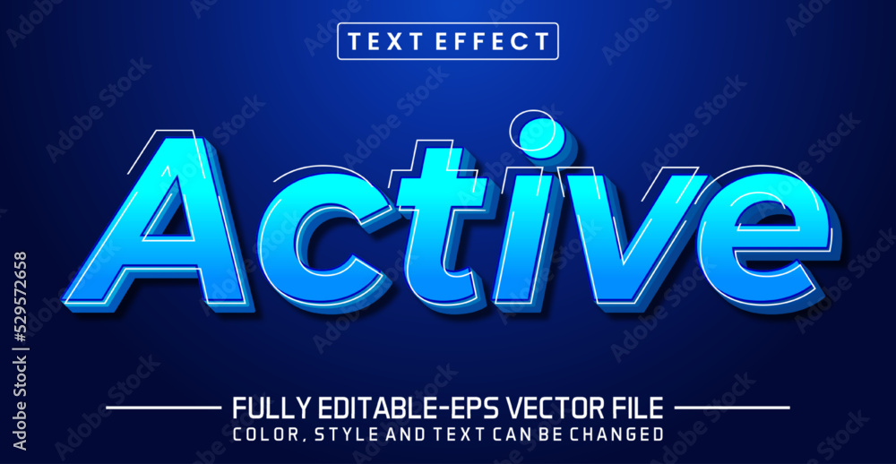 Poster active text editable style effect