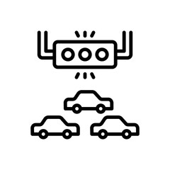 Black line icon for regardless