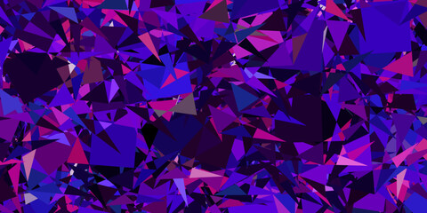 Dark Pink, Blue vector texture with random triangles.