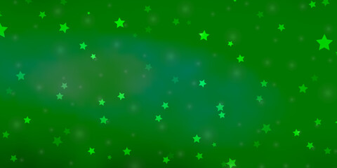 Light Green vector texture with beautiful stars.