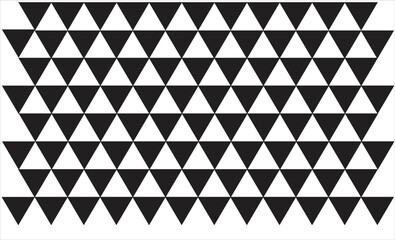 Abstract ornament with black triangles on white background Geometric pattern in black and white style. Abstract black and white triangle seamless background