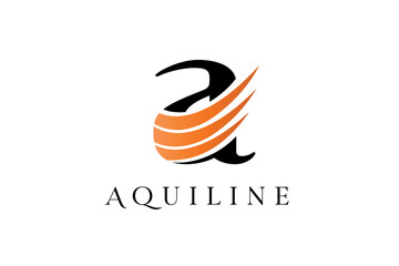 Aquiline a letter logo template