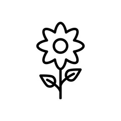 Black line icon for yellow