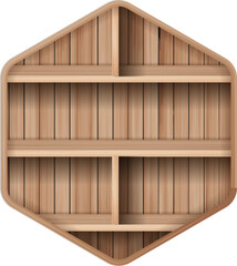Wooden shelves mock up empty shelf design 