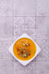 Yellow thick soup