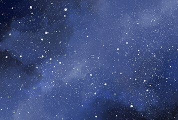 背景素材_水彩テクスチャ_夜空 © 四ッ谷