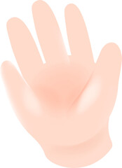 Sign language hand signal 3d PNG