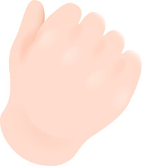 Sign language hand signal 3d PNG