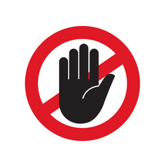 Obraz premium Prohibition ban icon. vector illustration