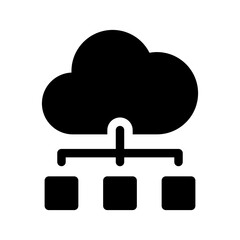 Cloud Storage Icon Vector Symbol Design Illustration
