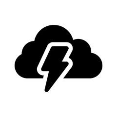 Thunder Cloud Icon Vector Symbol Design Illustration