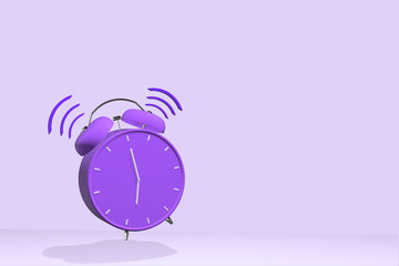 alarm clock ringing 3D render of ringing alarm clock with bells illustration time timer