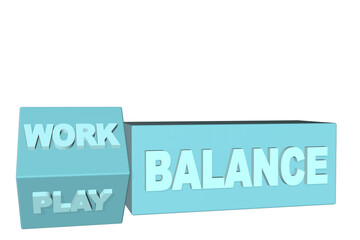 work life balance concept work play balance illustration career lifestyle balance concept cut out isolated on white background