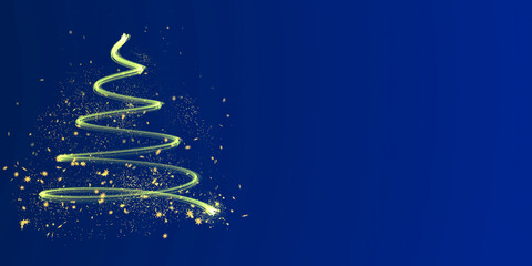 stylised stylized christmas tree background particle christmas tree blue background