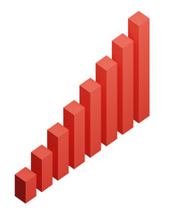 3D素材_シンプルな棒グラフ