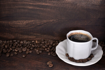 Coffee in a wooden box