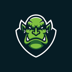 green orc esport logo gaming mascot design © Veesl Studio