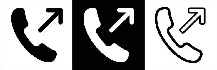 Outgoing call icon. Vector illustration. Symbol